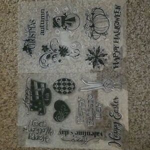 Assorted Holiday Clear stamps